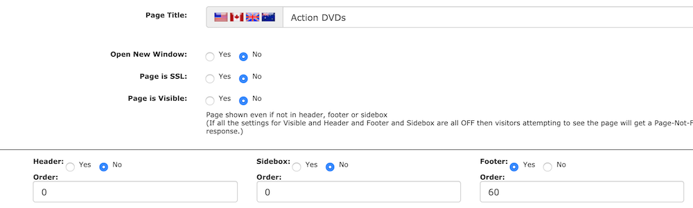 EZ-Pages configuration