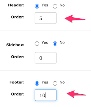 EZ-Pages header and footer