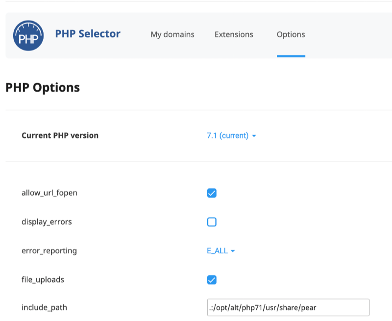 PHP Selector